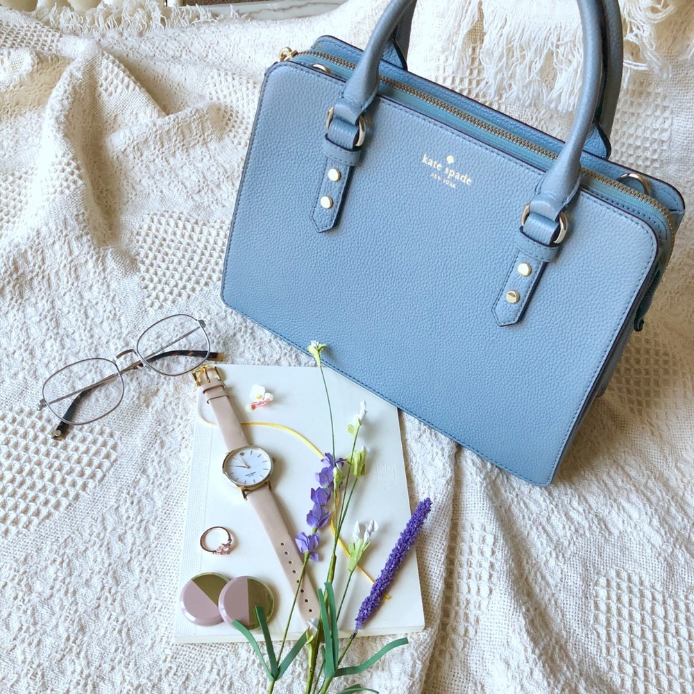 Kate Spade Light Blue Lise Mulberry Street Bag